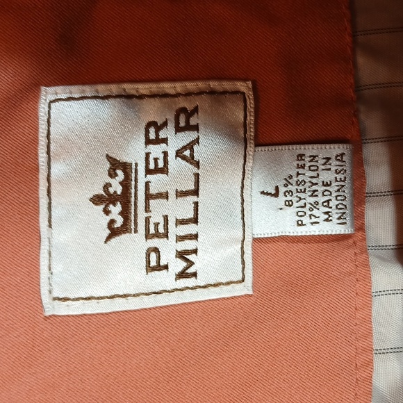 Peter Millar Mens Collared Harrington Microsuede Lined Bomber Golf Jacket size L - Picture 8 of 8